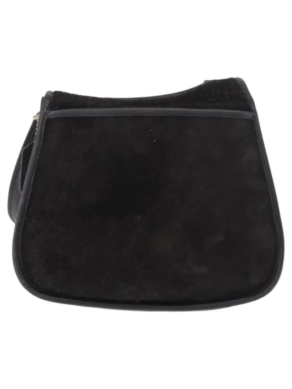 Authentic Coach Shoulder Bag Suede Black Gold